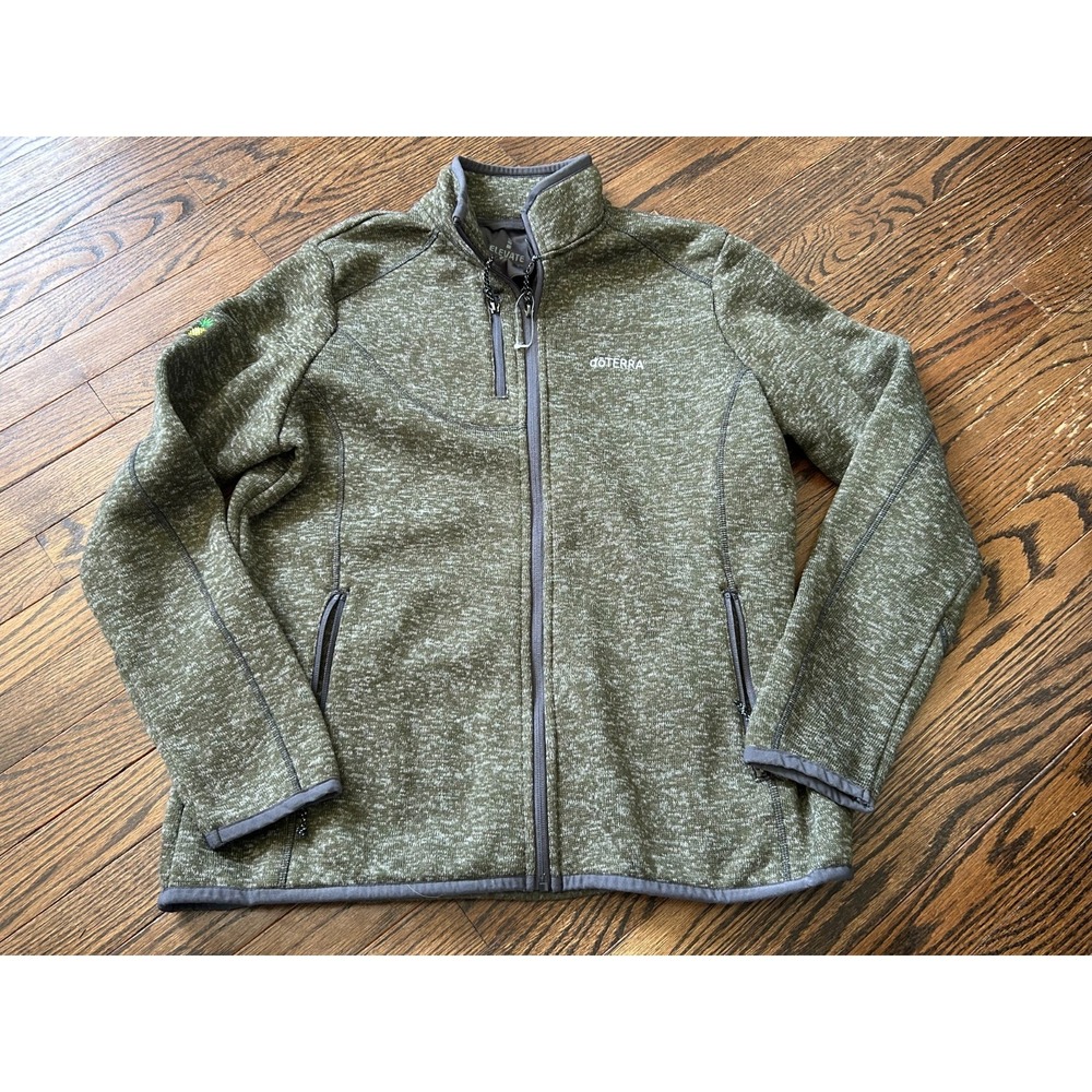Doterra Elevate Jacket Womens XL Green Full Zip Fleece‎ Lightweight Oils Active